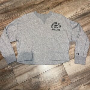 Under Armour Project Rock Iron Paradise Sweatshirt Womens Medium Cropped Boxy